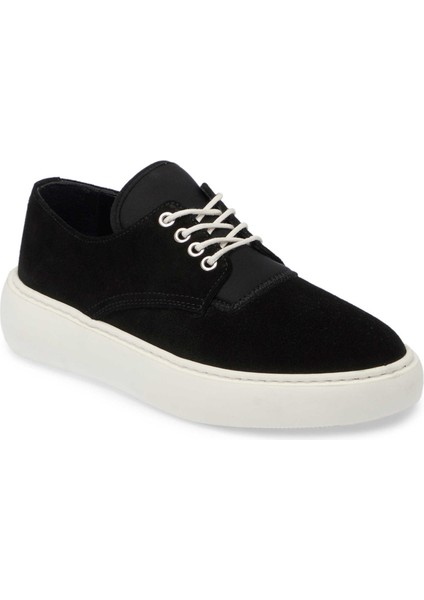 Siyah Hakiki Süet Deri Erkek Sneaker - E24I1AY56711-A01