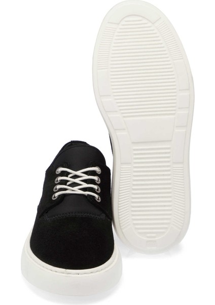 Siyah Hakiki Süet Deri Erkek Sneaker - E24I1AY56711-A01 fırsatları