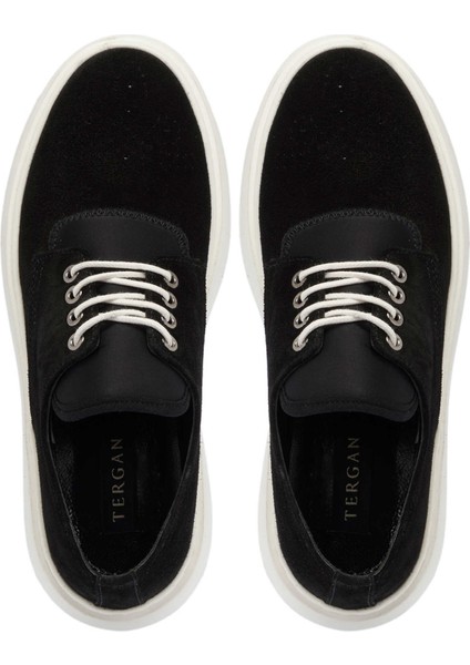 Siyah Hakiki Süet Deri Erkek Sneaker - E24I1AY56711-A01 indirimleri