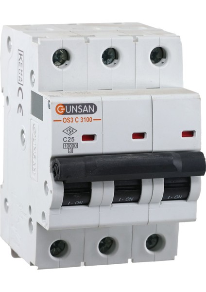 Valta Otomatik Sigorta 3 Kutup 10kA C Tip 25A