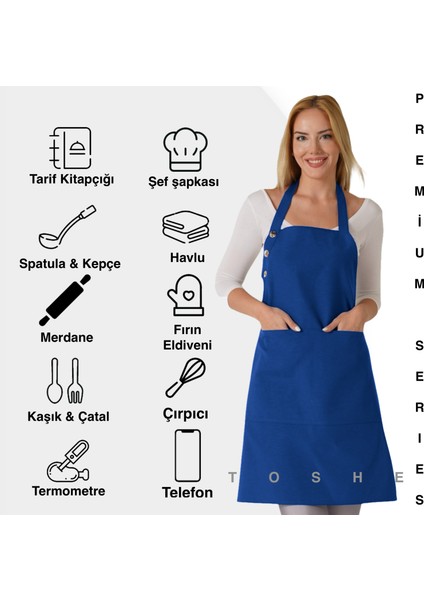 Boyun Ayarlı, Su Geçirmez, Cepli Şef, Aşçı, Mutfak Önlüğü , Cafe, Barista, Kuaför, Ressam ve Çiçekçi Önlükleri modelleri