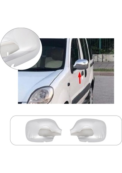 Renault Kangoo Uyumlu 1998-2007 Ayna Kapağı 2 Parça Abs Krom Kaplama