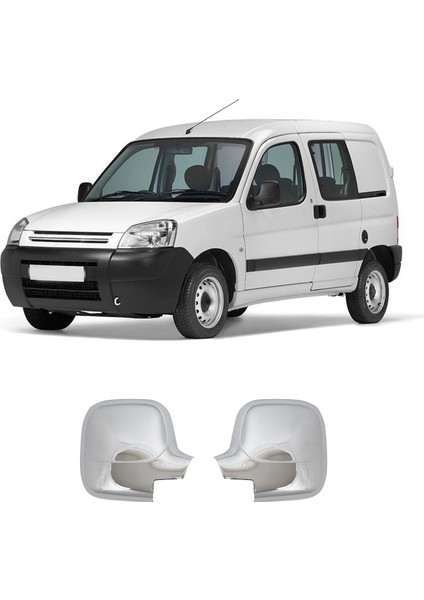 Citroen Berlingo Uyumlu 1996-2008 Ayna Kapağı 2 Parça Abs Krom Kaplama