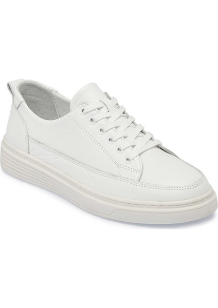 Beyaz Hakiki Deri Kadın Sneaker - K25I1AY67820-A26