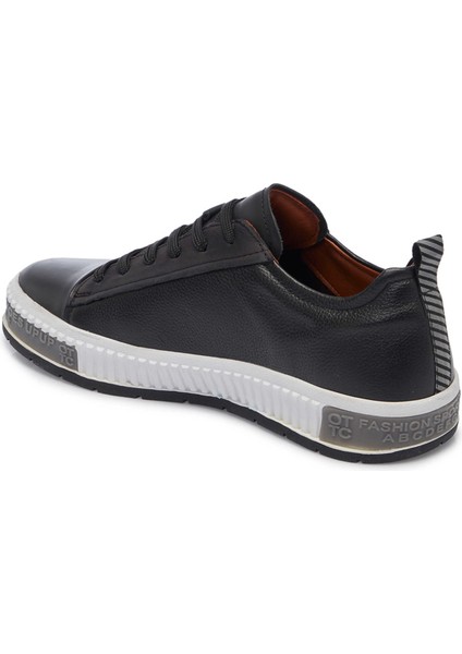 Siyah Hakiki Deri Erkek Sneaker - E25I1AY57183-F49