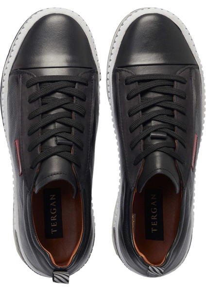 Siyah Hakiki Deri Erkek Sneaker - E25I1AY57183-F49