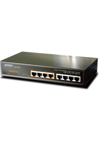 FSD‑804PS 8‑port 10/100 Web Smart Switch