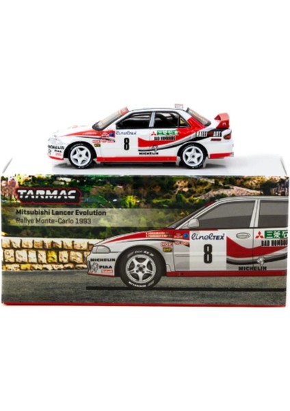 Bfs Tarmac Works 1/64 Mitsubishi Lancer Evolution Rallye Monte-Carlo 1993 #8 fiyatları