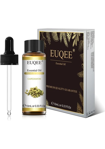 Euqee 10ML Saf Doğal Esansiyel Yağ Mavisi Tansy Kakule Kireç Palo Santo Hanım Kabsosu Eucaliptüs Pathouli Citronella Aroma Yağ Rengi: Kakule/net Içindekiler: 10ML (Yurt Dışından)