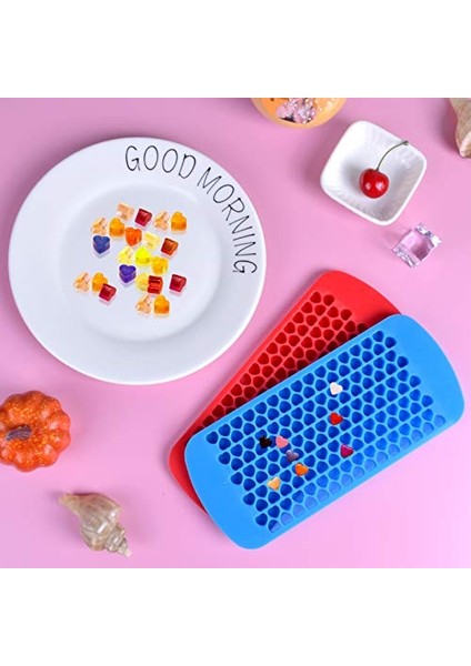 2 Adet Buz Küpü Tepsisi 150 Izgaralı Mini Silikon Buz Küpü Tepsileri Kalp Şekilli Buz Küpü Kalıpları, , Kokteyl, Süt, Meyve Suyu, Çikolata Için Bpa Içermeyen ve Kolay Çıkarılan (Yurt Dışından) indirimleri