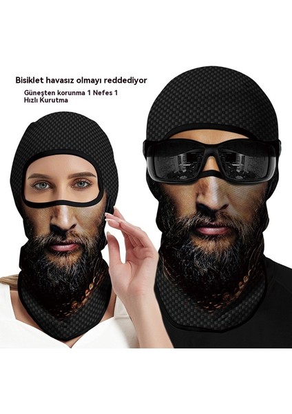 Erkekler ve Kadınlar Için Güneş Koruyucu Başlık Açık Motosiklet Bisiklet Kaskı Astar Balıkçılık Gini Yüz Maskesi Stil J (Yurt Dışından)