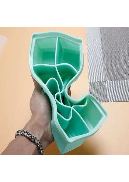 Kapaklı Silikon Buz Kalıbı - Bpa Içermeyen, ve Kokteyller Için Büyük Buz Kalıpları, 2 Inç Büyük Buz Küpleri Yapmak Için Kolayca Çıkarılabilen Silikon Buz Kalıbı, Yeşil (Yurt Dışından) modelleri