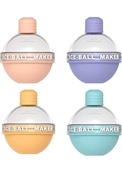 4 Paket Buz Topu Makinesi, Buz Kalıbı, Silikon Buz Küpü Tepsisi, ve Ler Için 2,5 Inç Küre Buz Kalıbı (Yurt Dışından)