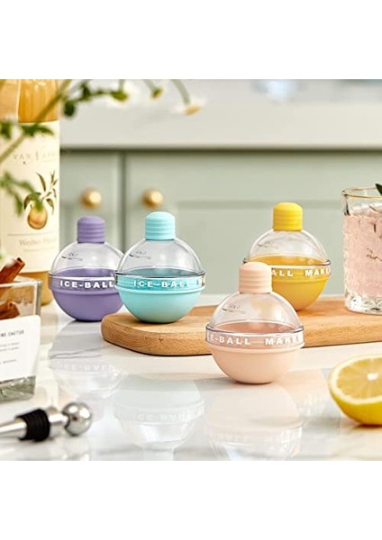 4 Paket Buz Topu Makinesi, Buz Kalıbı, Silikon Buz Küpü Tepsisi, ve Ler Için 2,5 Inç Küre Buz Kalıbı (Yurt Dışından) indirimleri