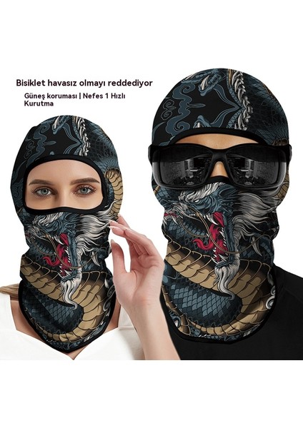 Erkekler ve Kadınlar Için Güneş Koruyucu Başlık Açık Motosiklet Bisiklet Kaskı Astar Balıkçılık Gini Yüz Maskesi Stil N (Yurt Dışından)