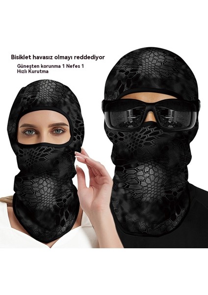 Erkekler ve Kadınlar Için Güneş Koruyucu Başlık Açık Motosiklet Bisiklet Kaskı Astar Balıkçılık Gini Yüz Maskesi Stil L (Yurt Dışından)