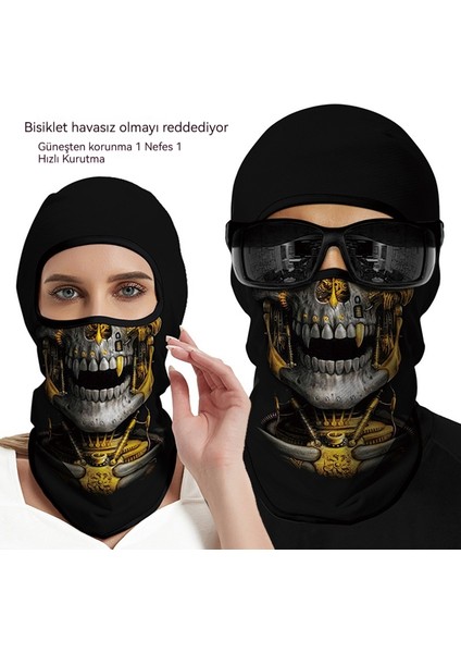 Erkekler ve Kadınlar Için Güneş Koruyucu Başlık Açık Motosiklet Bisiklet Kaskı Astar Balıkçılık Gini Yüz Maskesi Stil M (Yurt Dışından)