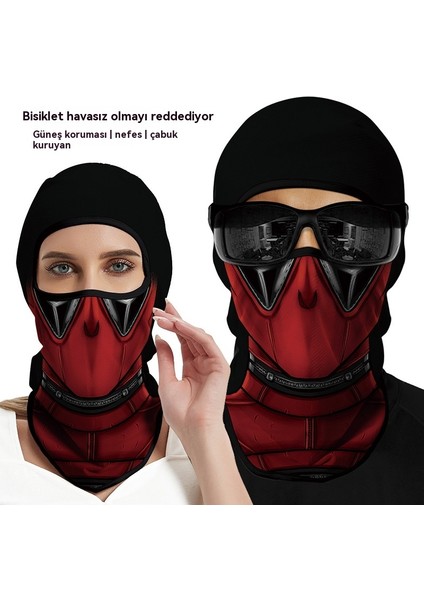 Erkekler ve Kadınlar Için Güneş Koruyucu Başlık Açık Motosiklet Bisiklet Kaskı Astar Balıkçılık Gini Yüz Maskesi Stil O (Yurt Dışından)
