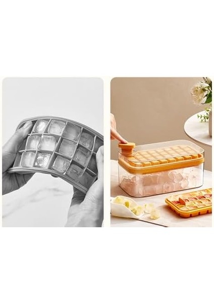 Kapaklı Buz Kalıbı, Buz Tepsisi, 64 Adet Buz Küpü, Hazneli ve Kürekli, Kapaklı Silikon Buz Kalıbı, Buzları Çözmek Için Kolay Bastırma, Kokteyl, , Kahve Soğutmak Için Lila (Yurt Dışından) fırsatları