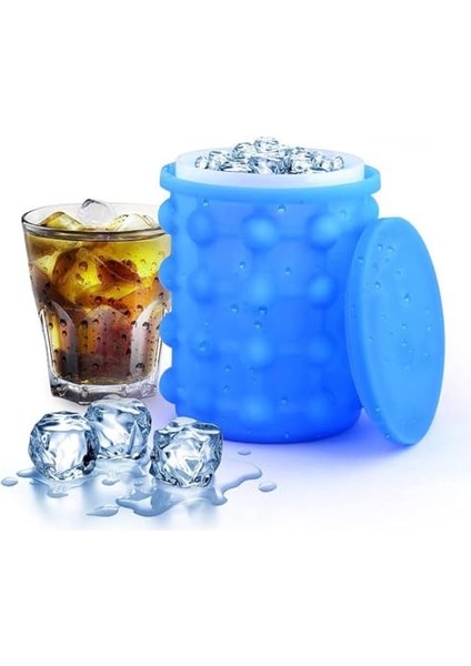 Buz Küpü Kalıp Buz Tepsileri, Büyük Silikon Buz Kovası, 2'si 1 Arada Buz Küpü Makinesi, Basın Tipi Kolay Bırakılan Buz Tepsileri Dondurulmuş Kokteyl, , Içecekler Için Buz Küpü (Yurt Dışından) fiyatları