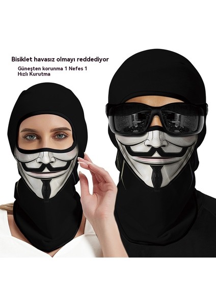 Erkekler ve Kadınlar Için Güneş Koruyucu Başlık Açık Motosiklet Bisiklet Kaskı Astar Balıkçılık Gini Yüz Maskesi Stil G (Yurt Dışından)