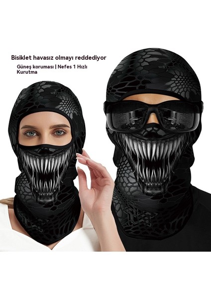 Erkekler ve Kadınlar Için Güneş Koruyucu Başlık Açık Motosiklet Bisiklet Kaskı Astar Balıkçılık Gini Yüz Maskesi Stil Y (Yurt Dışından)