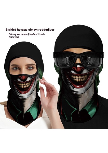 Erkekler ve Kadınlar Için Güneş Koruyucu Başlık Açık Motosiklet Bisiklet Kaskı Astar Balıkçılık Gini Yüz Maskesi Stil B (Yurt Dışından)