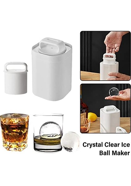 1 Adet Kristal Şeffaf Buz Topu Yapıcı Küresel Tepsisi Yuvarlak Kabarcıksız Kare 3D Küre Kalıp Beyaz (Yurt Dışından) fiyatları