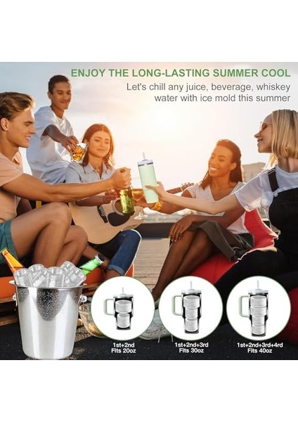 Cup Için Kapaklı Buz Küpü Tepsisi 20-40 Oz, Içi Boş Silindir Silikon Buz Küpü Tepsileri, Kokteylleri Soğutmak Için Dondurucu Buz Kalıpları, , Içecekler, Kahve (Yurt Dışından) indirimleri