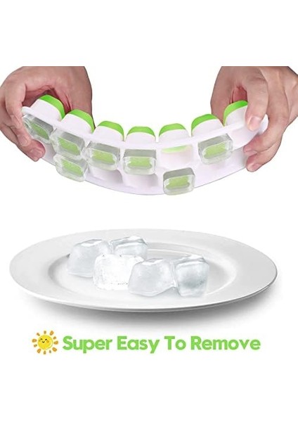 4 Paket Buz Küpü Tepsisi, Jrısbo Bpa Içermeyen Silikon Buz Küpü Kalıpları Lfgb Sertifikalı, Bebek Maması Için Istiflenebilir Buz Küpü Kalıbı, ve Içecek Soğutucu, Esnek ve Kola (Yurt Dışından) fiyatları