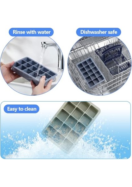 2 Adet Buz Küpü Tepsisi, 3,5 cm Büyük, Silikon Buz Kalıbı, Kapaklı, Bpa Içermez, Istiflenebilir ve Bulaşık Makinesinde Yıkanabilir, Kokteyller, , Meyve Püreleri Için Buz Küpü Kalı (Yurt Dışından) indirimleri