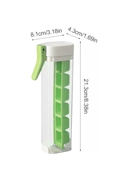 Yeni Buz Küpü Tepsileri 6 Hücre Tek Elle Buz Çözme ve Buzun Basılması ， Kapaklı Buz Küpü Tepsileri Kalıp 6 Delikli Buz Pres Tipi Buz Küpü Kalıpları Kolay Serbest,green (Yurt Dışından) indirimleri