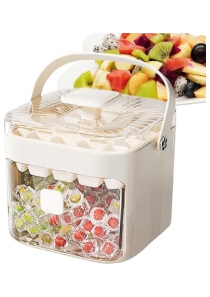 Buz Küpü Kalıbı,buzdolabı Için Yeniden Kullanılabilir Buz Tepsileri ve Saklama Kabı - 48 Gözlü Yapışmaz Mutfak Aleti Ev Kamp Için Kullanım (Yurt Dışından)