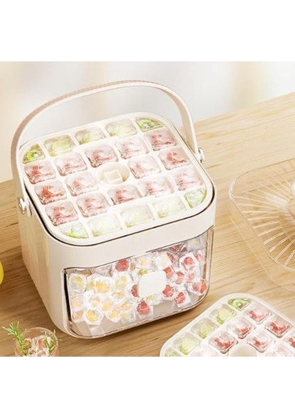 Buz Küpü Kalıbı,buzdolabı Için Yeniden Kullanılabilir Buz Tepsileri ve Saklama Kabı - 48 Gözlü Yapışmaz Mutfak Aleti Ev Kamp Için Kullanım (Yurt Dışından) fiyatları