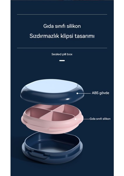 Mini Seyahat Taşınabilir Silikon Bölünme Hap Kutusu (Yurt Dışından) indirimleri
