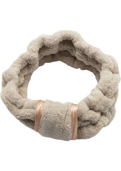 Mercan Kadife Altın Saç Bandı Yüz Yıkama Makyaj Saç Bandı Kadın Kafa Bandı Yoga Spor Tek Toka Kafa Bandı (Yurt Dışından)