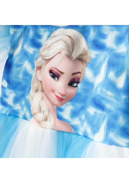 Elsa Baskılı Taçlı Kız Abiye fiyatları
