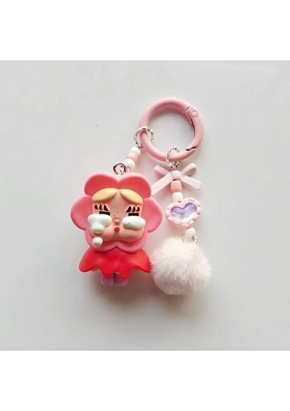Kawaii Mini Crybaby Anahtarlık Çizgi Film Yaratıcı Üç Boyutlu Bebek Okul Çantası Kolye Dekor Araba Anahtar Zinciri Kadınlar ve Erkekler Hediye Scolor: 5 (Yurt Dışından)