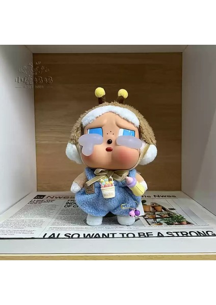 (Sadece Bez) 13 cm Gözyaşı Için Fabrika Ağlayan Ağlayan Bebek Vinil Sevimli Kıyler Biberon Tulum Crybaby Kumaş Renk: Mavi (Yurt Dışından)