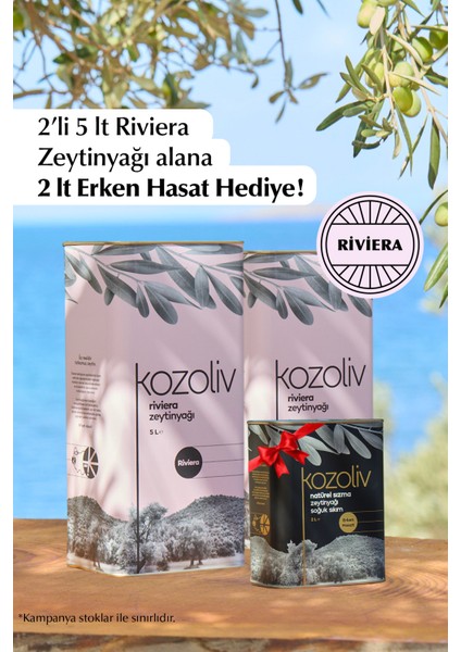 Riviera Zeytinyağı 2'li 5 Lt Teneke Kutu