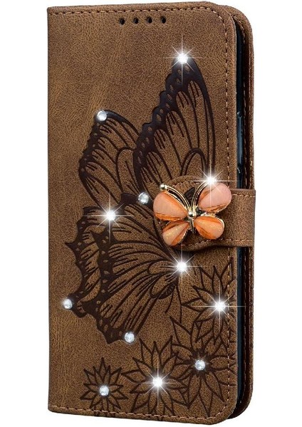 Redmi Note 14 4g Deri Cüzdan Büyük Kelebek ile Flip Case (Yurt Dışından)