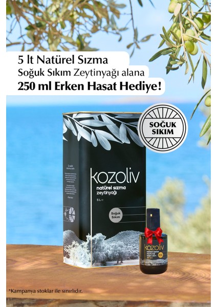 Soğuk Sıkım Natürel Sızma Zeytinyağı 5 LT