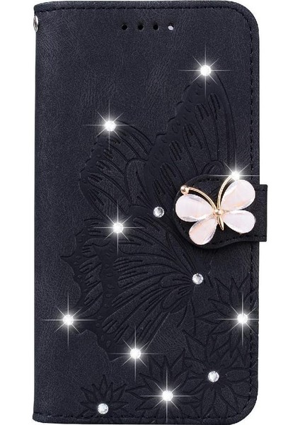 Elmas ile Redmi Not 14 Pro 4g Büyük Kelebek Için Flip Case (Yurt Dışından)