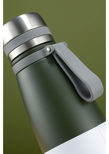 304 L Çelik Koyu Yeşil 850 ml Sıcak Soğuk Vacuum Bottle Matara Suluk CIN479YS