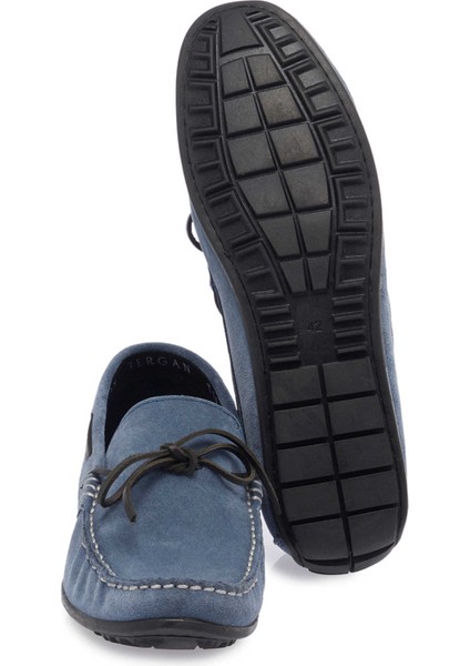 Mavi Hakiki Süet Deri Erkek Loafer - E25I1AY57297-F60 fırsatları
