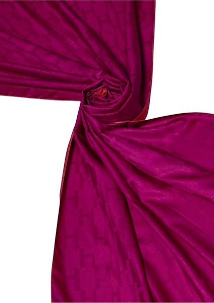 Leila Çift Taraflı Jakarlı Desenli Ipeksi H Desen Şal – 75X190 cm fiyatları