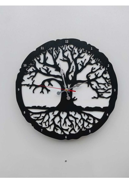 45 cm Çift Katlı Ahşap Mdf Sessiz Akar Mekanizmalı Duvar Saati fırsatları