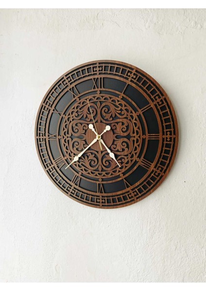 45 cm Çift Katlı Ahşap Mdf Sessiz Akar Mekanizmalı Duvar Saati fiyatları
