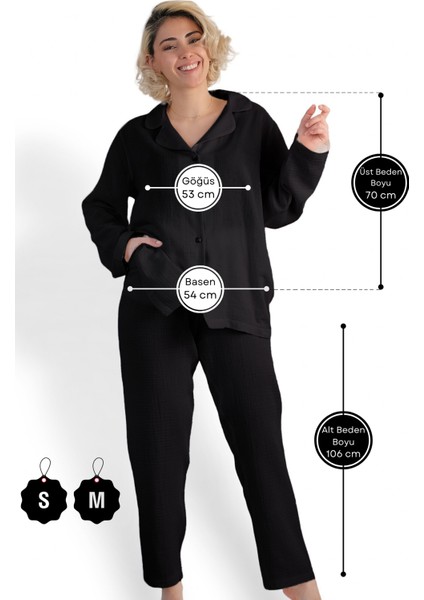 Kadın Müslin Pijama Takımı Düğmeli Yakalı Pijama modelleri