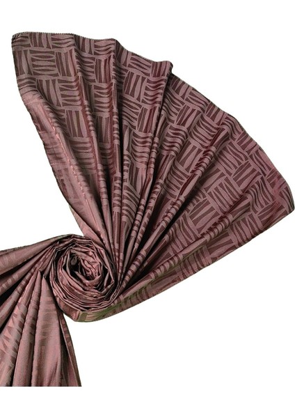 Ipeksi Dokulu Jakarlı Geometrik Desenli Şal 75X190 cm